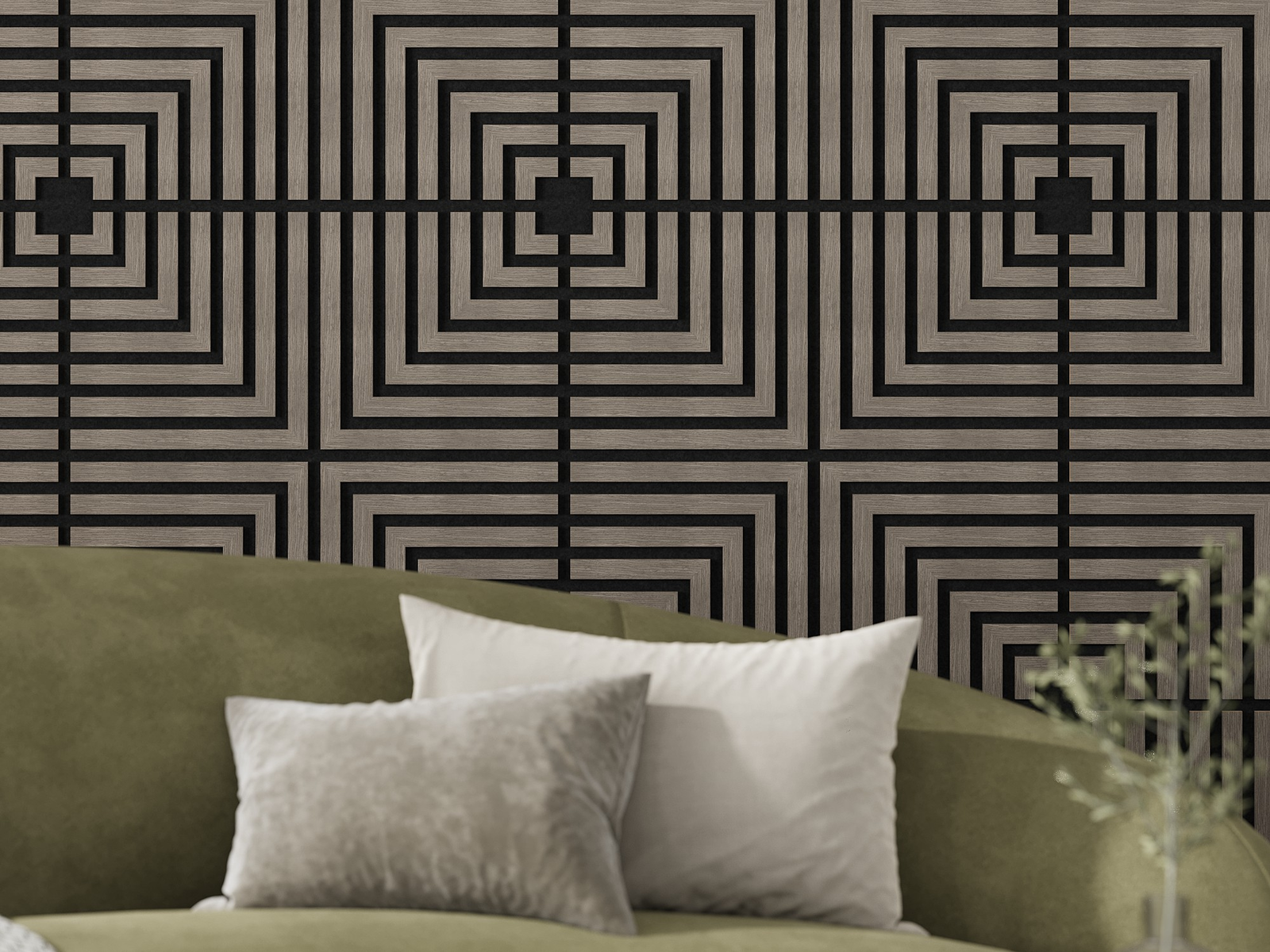 Mexen Linea 02 panou de perete acustic 60 x 60 cm (4 buc.), fetru 9 mm, furnir tehnic, Stejar Gri - S110-60607-02-043
